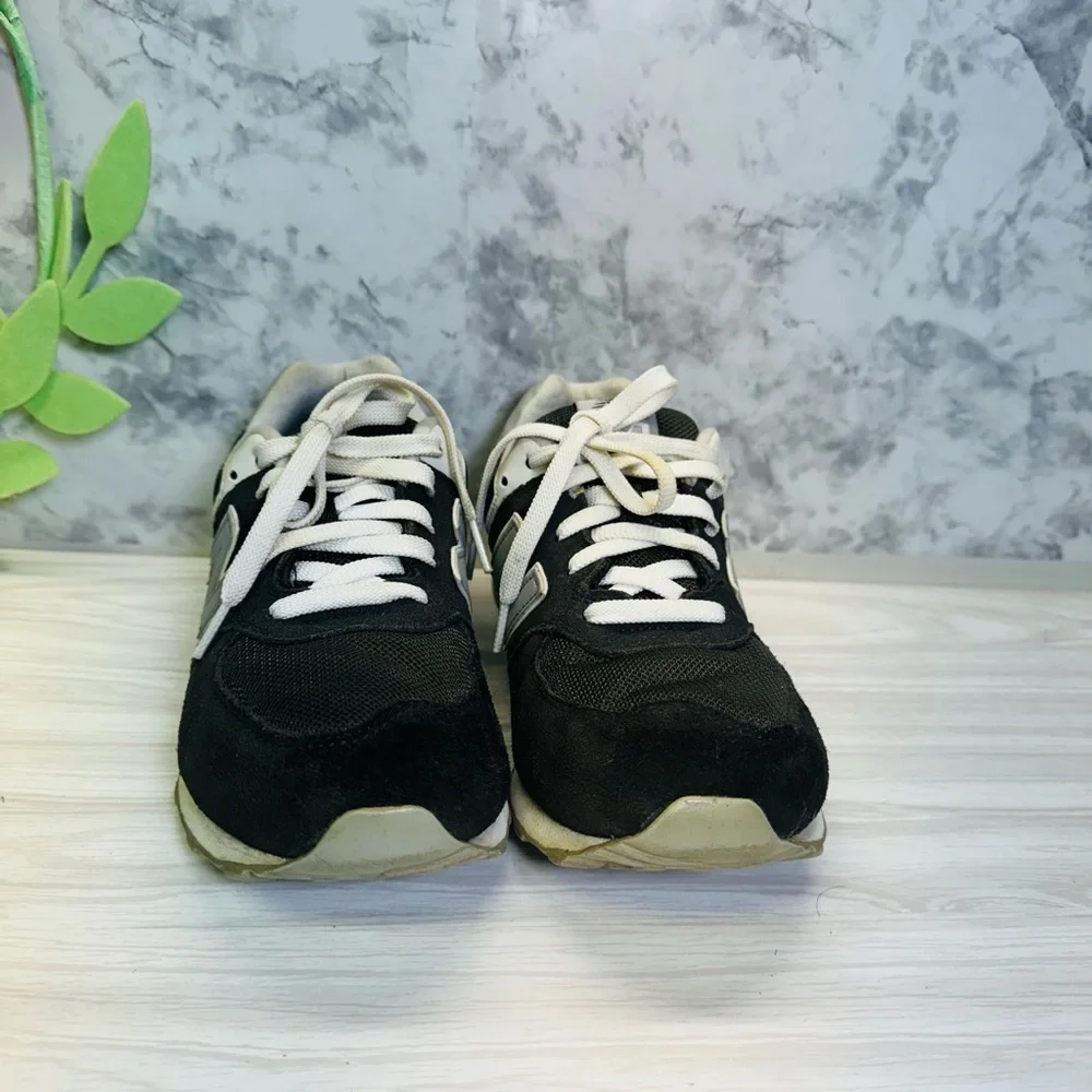 New Balance 574 Black Gray White KL574RWG  Size 7